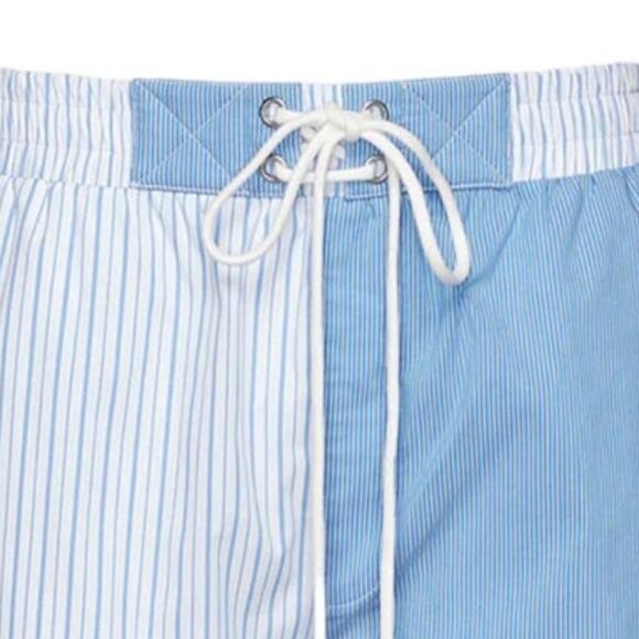 Ser.O.Ya Mens Size Small NEW Ziggy Swim Trunk Shorts in Blue Stripe Combo NWT - Picture 2 of 9